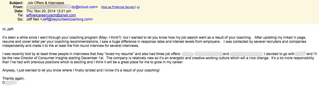 Resume Coaching | See 150+ Unedited Reviews for Jeff Neil, Career Coach